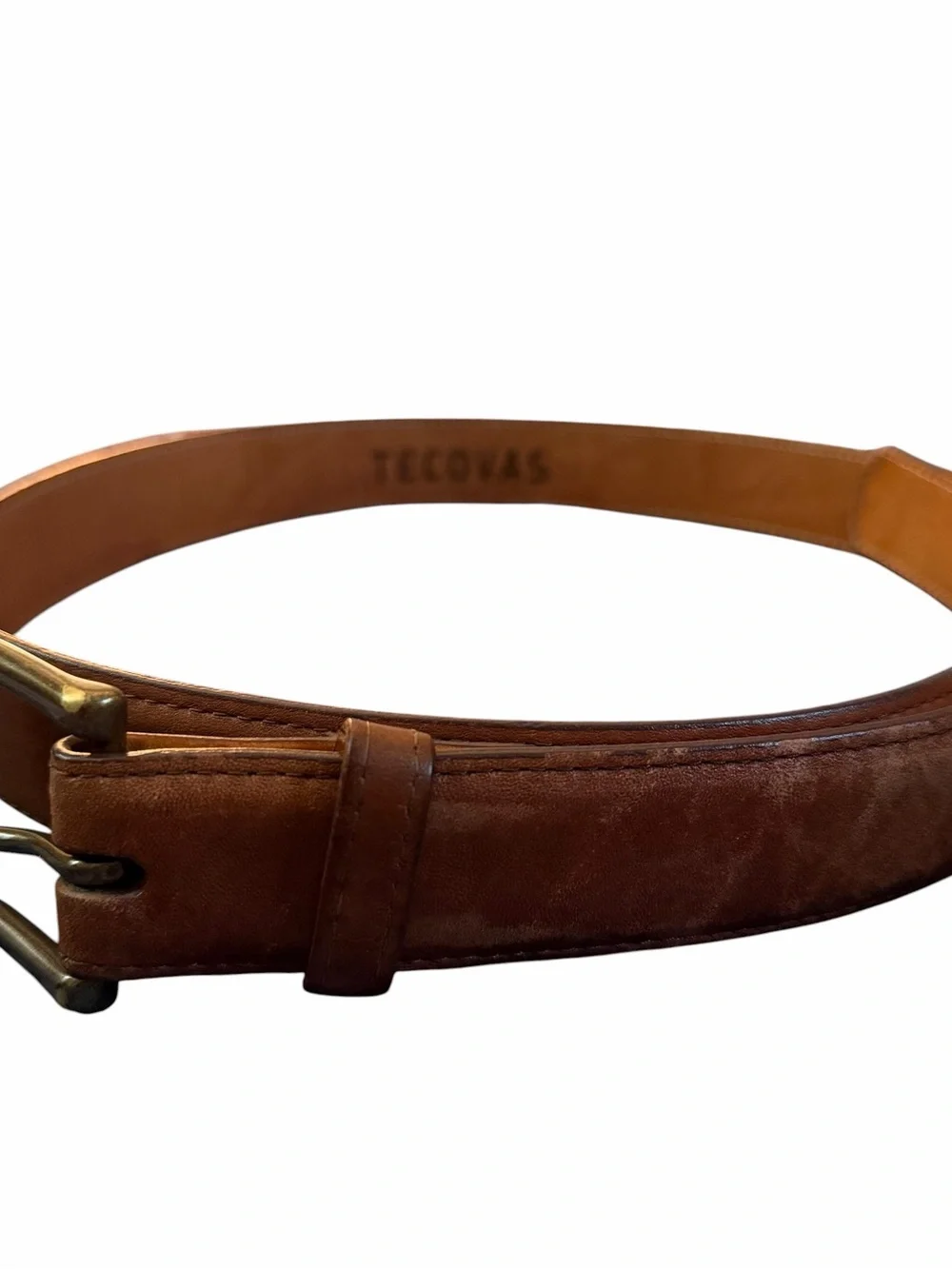 Tecovas Tan Leather Belt Calfskin Size 40